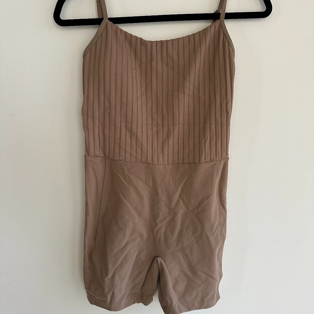 LIVE! Women’s Striped Romper Suit | Size M | Light Brown | Excellent Condition